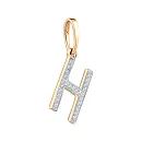 Подвеска из красного золота с бриллиантами
