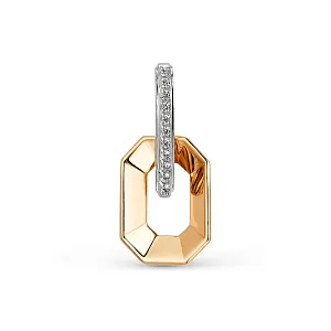 Подвеска из красного золота с фианитами