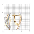 Серьги из красного золота с фианитами