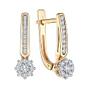 Серьги из красного золота с бриллиантами