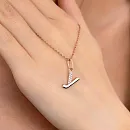 Подвеска из красного золота с фианитами