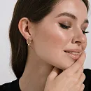 Серьги из красного золота с фианитами