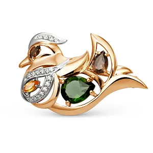 Брошь из красного золота