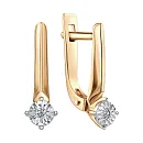 Серьги из красного золота с бриллиантами