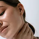 Серьги пусеты из красного золота