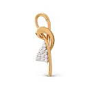 Подвеска из красного золота с фианитами