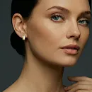 Серьги из желтого золота с бриллиантами