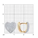 Серьги из красного золота с фианитами