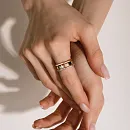 Кольцо из красного золота с фианитами