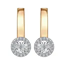 Серьги из красного золота с бриллиантами