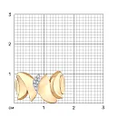 Кольцо из красного золота с фианитами