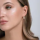 Серьги из красного золота с фианитами