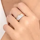 Кольцо из красного золота с фианитами