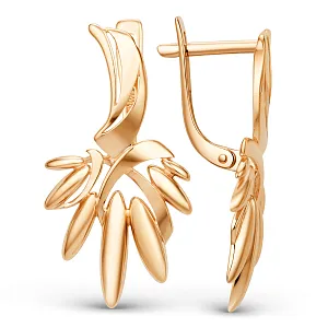 Серьги из красного золота