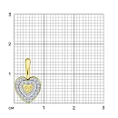 Подвеска из желтого золота с бриллиантами