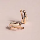 Серьги из красного золота с фианитами