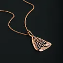 Подвеска из красного золота с фианитами