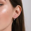 Серьги из красного золота с фианитами