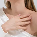 Кольцо из красного золота с фианитами