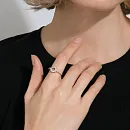 Кольцо из красного золота с фианитами