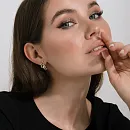 Серьги из красного золота с фианитами