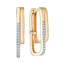 Серьги из красного золота с фианитами