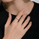 Кольцо из красного золота с фианитами