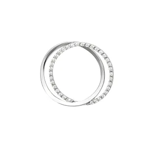 Подвеска из белого золота с фианитами