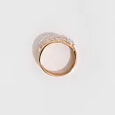 Кольцо из красного золота с фианитами