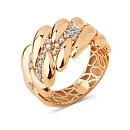 Кольцо из красного золота с фианитами