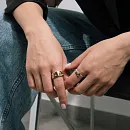 Кольцо из красного золота с фианитами