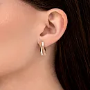 Серьги из красного золота с фианитами