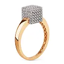 Кольцо из красного золота с фианитами