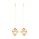 Серьги продевки из красного золота