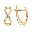 Серьги из красного золота с бриллиантами