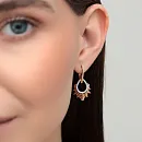 Серьги из красного золота с фианитами