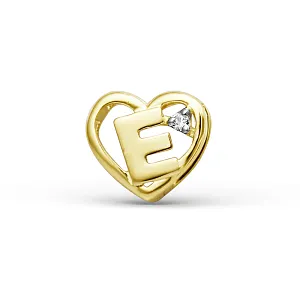 Подвеска из желтого золота с фианитом