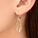 Серьги из красного золота с фианитами