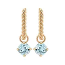 Серьги из красного золота с топазами