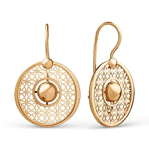 Серьги из красного золота