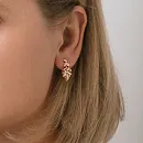 Серьги из красного золота с фианитами