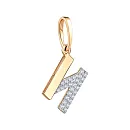 Подвеска из красного золота с фианитами