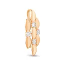 Подвеска из красного золота с фианитами