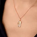 Подвеска из красного золота с фианитами