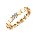 Кольцо из красного золота с бриллиантом