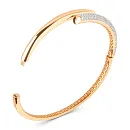 Браслет из красного золота с фианитами