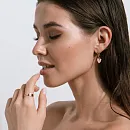 Серьги из красного золота с фианитами