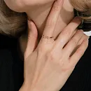 Кольцо из красного золота с фианитом