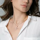 Подвеска из красного золота с фианитами