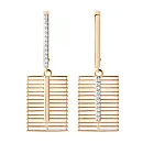 Серьги из красного золота с фианитами